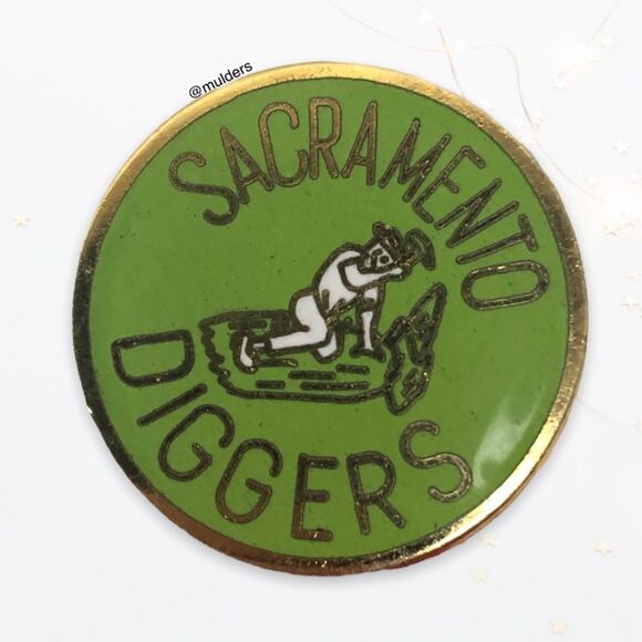 Vintage Sacramento Diggers Mineral Society Lapidary California Enamel Pin - Picture 1 of 5